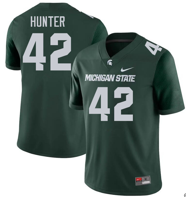 Men #42 Nick Hunter Michigan State Spartans College Football Jerseys Stitched-Green